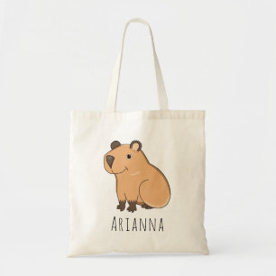 Bolsa Tote Nome Personalizado Bag Tote Kids Capybara