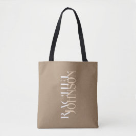 Bolsa Tote Nome personalizado bege