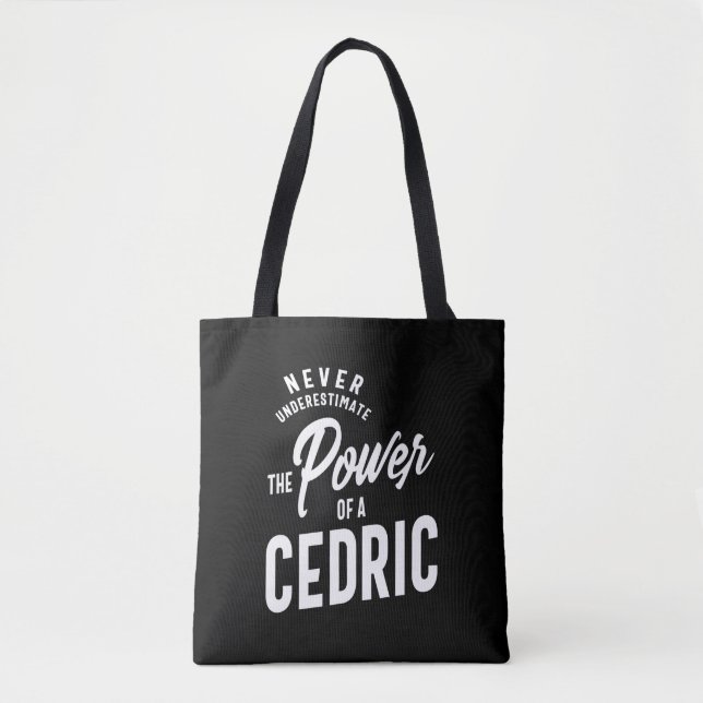 Bolsa Tote Nome Personalizado Cedric - Presente de Aniversári (Frente)