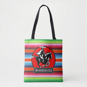 Bolsa Tote Nome Personalizado Charro Horse Espanhol Sérvio M