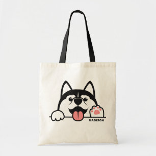 Bolsa Tote Nome Personalizado Cole Siberian Husky