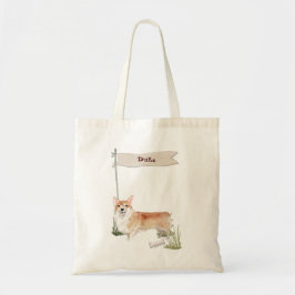 Bolsa Tote Nome Personalizado Corgi Pet Dog
