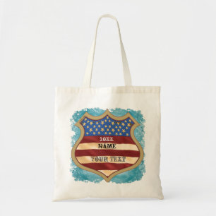 Bolsa Tote Nome personalizado da blindagem de campanha