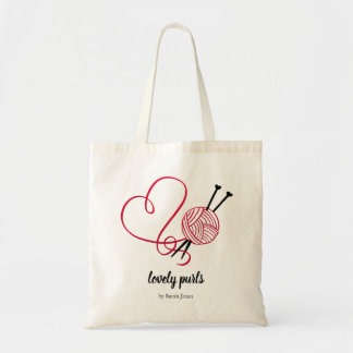 Bolsa Tote Nome personalizado da bola de fios de crochê de tr