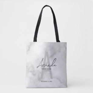 Bolsa Tote Nome Personalizado da Bridesmaid do Script de Ângu