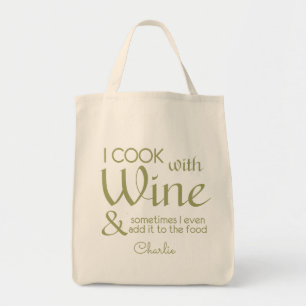 Bolsa Tote Nome personalizado da Cotação de Vinho Sacos de