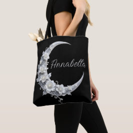 Bolsa Tote Nome Personalizado da Deusa da Lua Celestial em Pr