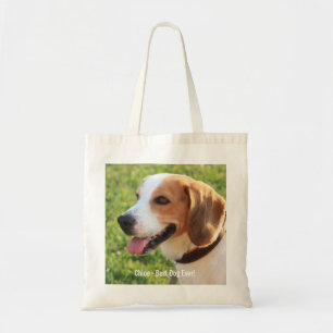 Bolsa Tote Nome personalizado da foto do cão do lebreiro e do