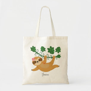 Bolsa Tote Nome Personalizado Da Querida Menina Sloth