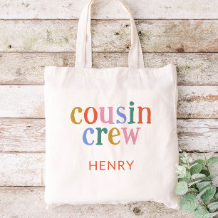 Bolsa Tote Nome Personalizado da Tripulação Colorida