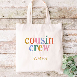 Bolsa Tote Nome Personalizado da Tripulação Colorida