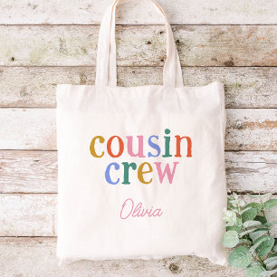 Bolsa Tote Nome Personalizado da Tripulação Colorida