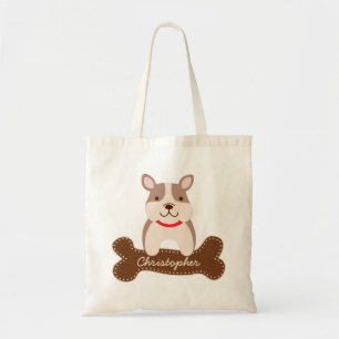 Bolsa Tote Nome Personalizado de Cão Cachorro Cachorro Cacho