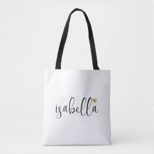 Bolsa Tote Nome Personalizado de Dama de Honra