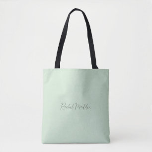 Bolsa Tote Nome Personalizado de Script Minimalista Feminina