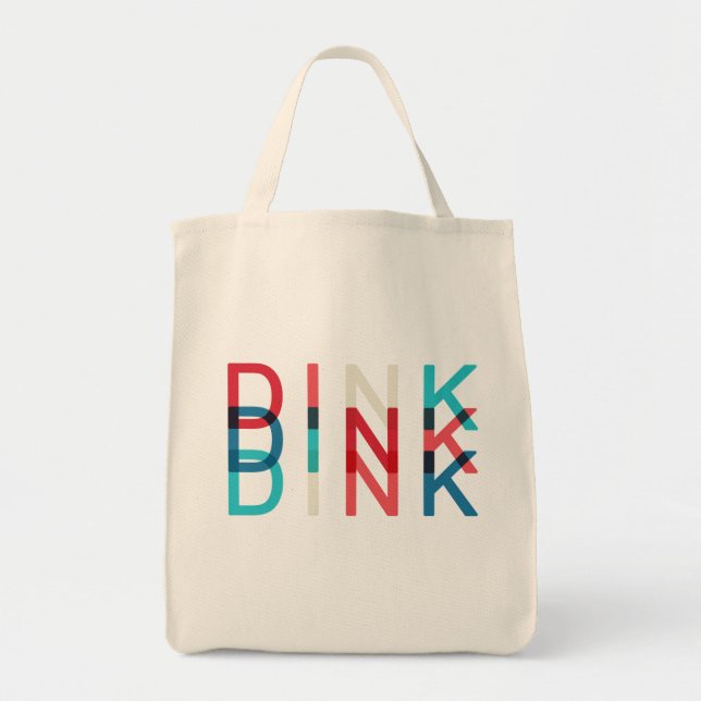 Bolsa Tote Nome Personalizado Dink Equipa de Jogo de Pickleba (Frente)