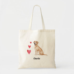 Bolsa Tote Nome Personalizado do Cão de Retriever do Labrador
