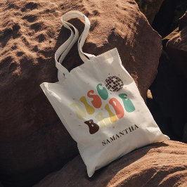 Bolsa Tote Nome Personalizado do Disco de festa de solteira