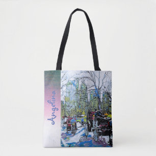 Bolsa Tote Nome Personalizado do Impressão NYC do Parque Cen