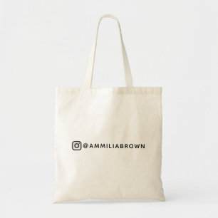 Bolsa Tote Nome Personalizado do Instagram   Tote Social Pers
