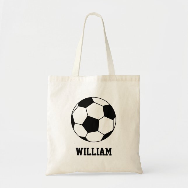 Bolsa Tote Nome Personalizado Do Jogador De Futebol De Futebo (Frente)