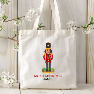 Bolsa Tote Nome Personalizado do Soldado de Natal Nutcracker