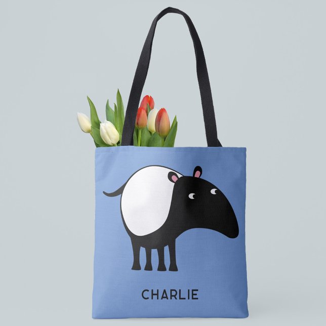 Bolsa Tote Nome Personalizado do Tapir (Criador carregado)