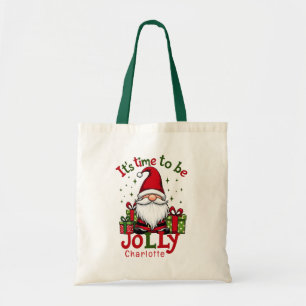 Bolsa Tote Nome Personalizado dos Papais noeis de Feliz Natal