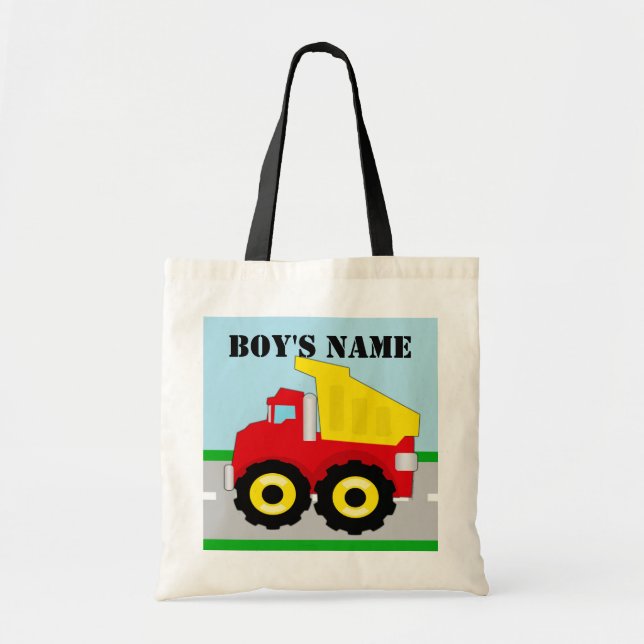 Bolsa Tote Nome personalizado Dumptruck da construção dos (Frente)