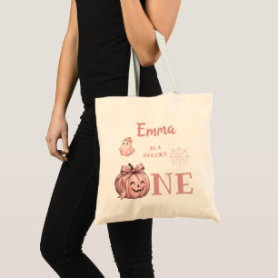 Bolsa Tote Nome Personalizado é um Pinkoween Fofo e Assustado
