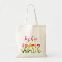 Bolsa Tote Nome Personalizado Floral