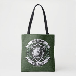 Bolsa Tote Nome Personalizado Golfer Golf Club Turf Clubhouse