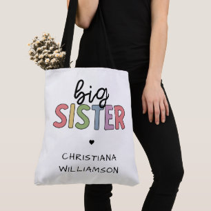 Bolsa Tote Nome personalizado Grande Corda Irmã Personalizada