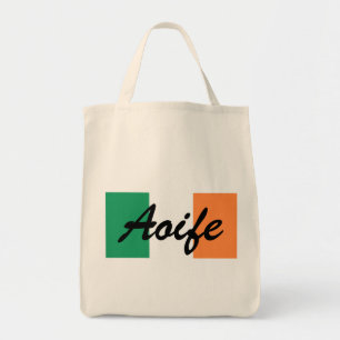 Bolsa Tote Nome Personalizado Irish Flag baggtcn
