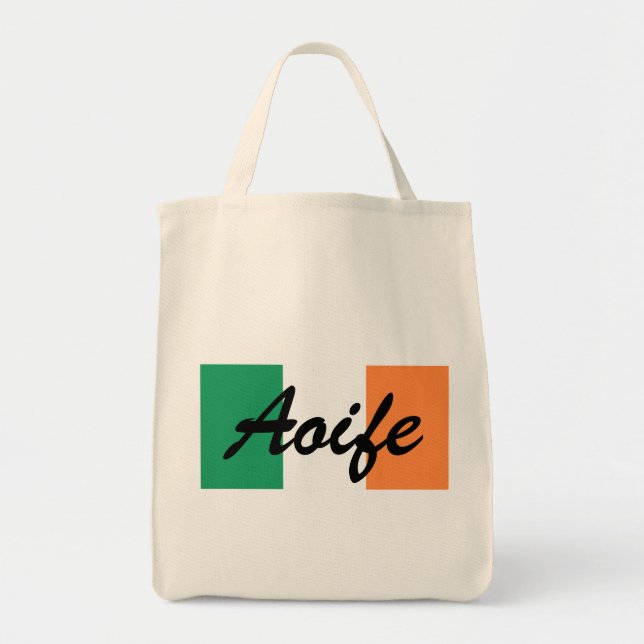 Bolsa Tote Nome personalizado irlandês Sinalizador gtcnt (Frente)