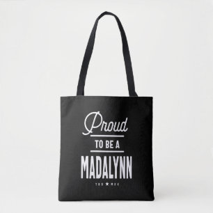 Bolsa Tote Nome Personalizado Madalynn - Presente de Aniversá