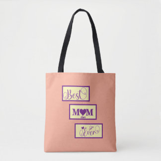 Bolsa Tote Nome personalizado melhor Mãe sempre que PINK ROSE