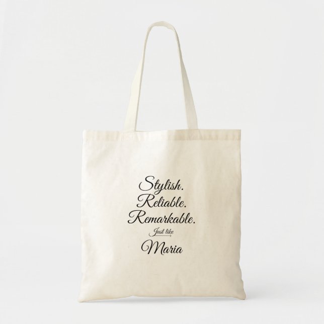 Bolsa Tote Nome Personalizado Minimalista (Frente)