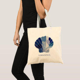 Bolsa Tote Nome Personalizado Moderno da Seashell - Partido B