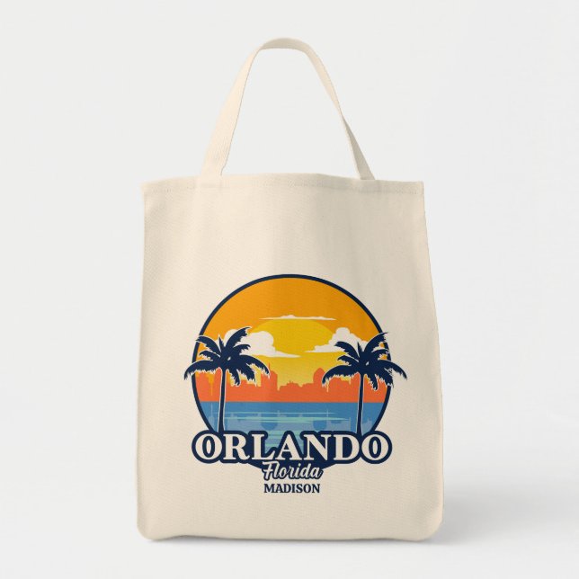 Bolsa Tote Nome Personalizado Orlando Flórida (Frente)