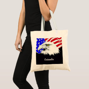 Bolsa Tote Nome Personalizado ou Cotação do Sinalizador Ame