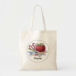 Bolsa Tote nome personalizado Professor Apple