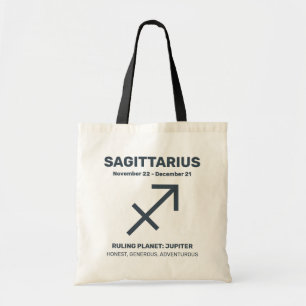 Bolsa Tote Nome Personalizado / Sagitário de Sinal de Zodíaco