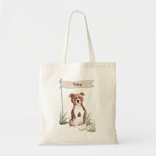 Bolsa Tote Nome personalizado Staffordshire Bull Terrier Pet