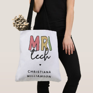 Bolsa Tote Nome personalizado técnico MRI Presentes Tecnoló