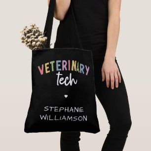 Bolsa Tote Nome Personalizado técnico veterinário Vet Techn
