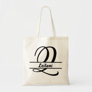 Bolsa Tote nome personalizado tote bag, letra personalizada L