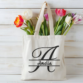 Bolsa Tote nome personalizado tote bag, letra personalizada U