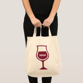 Bolsa Tote Nome personalizado Vinho