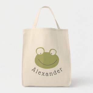 Bolsa Tote Nome Personalizável Marca de Toque de Sapo de Cute